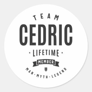 Pegatina Redonda Cedric Lifetime Miembro Personalizado Nombre Cedri
