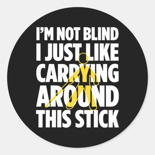 Pegatina Redonda Ceguera Para Ciegos Ciegos Braille Re (Anverso)