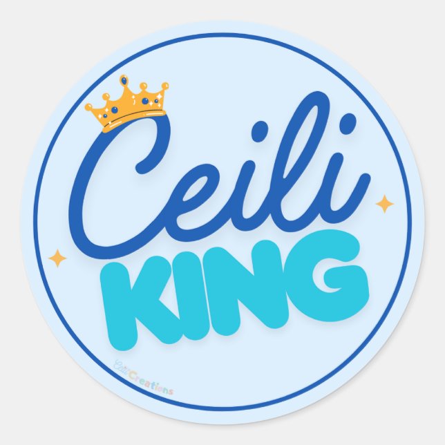 Pegatina Redonda Ceili King (Anverso)