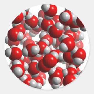 Pegatina Redonda celdas de agua