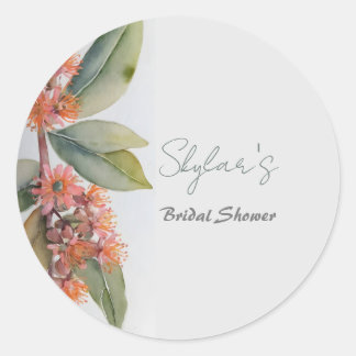 Pegatina Redonda Celebración de Flores de Gumnut