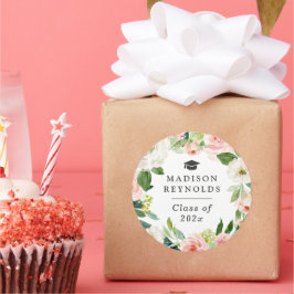 Pegatina Redonda Celebración de Graduación de Fiesta de Graduación 