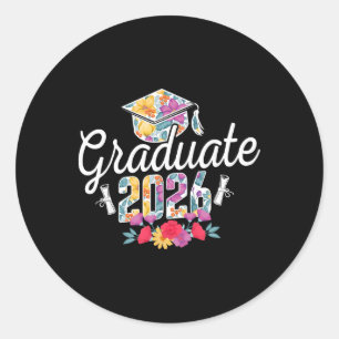 Pegatina Redonda Celebración de graduación de licenciatura 2026 Gor