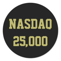 Celebración de la bolsa de valores NASDAQ 25000