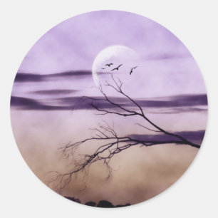 Pegatina Redonda celebración de la oscuridad3