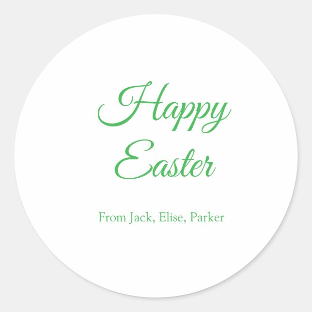 Pegatina Redonda celebración de Pascua agrega QR foto feliz Pascua (Anverso)