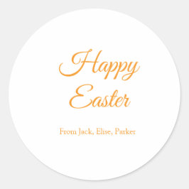 Pegatina Redonda celebración de Pascua agrega QR foto feliz Pascua