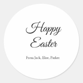 Pegatina Redonda celebración de Pascua agrega QR foto feliz Pascua