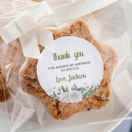 Pegatina Redonda Celebración del Día del Aniversario de Invierno de