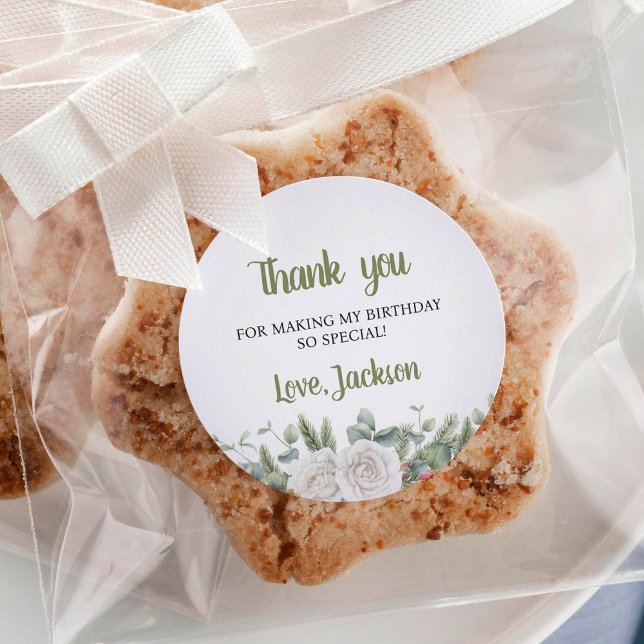 Pegatina Redonda Celebración del Día del Aniversario de Invierno de (Subido por el creador)