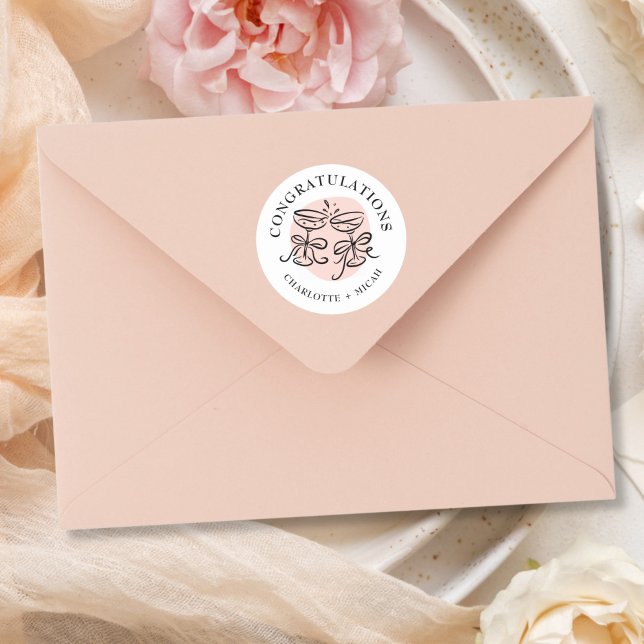 Pegatina Redonda Celebración Doodle Moderna (Subido por el creador)