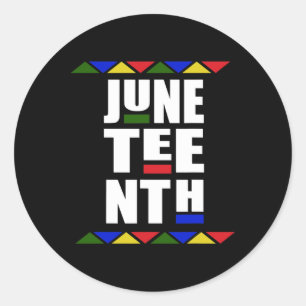 Pegatina Redonda Celebración retro del 11 de junio por el Día de la