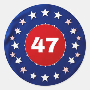 Pegatina Redonda Celebrar Al Líder Del Mundo Libre