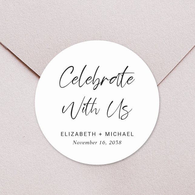 Pegatina Redonda Celebrar Con El Boda Estadounidense (Subido por el creador)