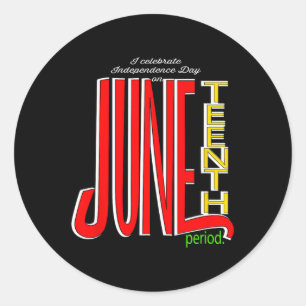 Pegatina Redonda Celebrar el Día de la Independencia el 10 de junio