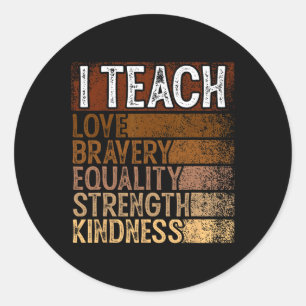 Pegatina Redonda Celebrar el mes de la historia negra