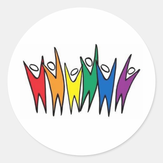 Pegatina Redonda Celebrar la diversidad (Anverso)