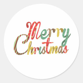 Pegatina Redonda Celebrar la magia de los Navidades