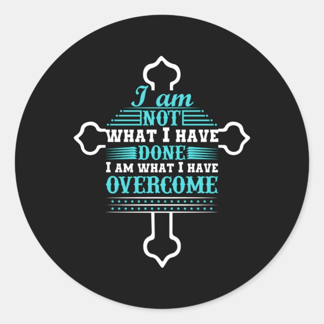 Pegatina Redonda Celebrar la recuperación cristiana Cross Club Chur (Anverso)