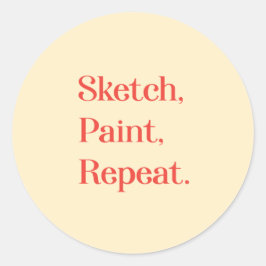 Pegatina Redonda Celebrate Continuous Creation With Playful Mantra