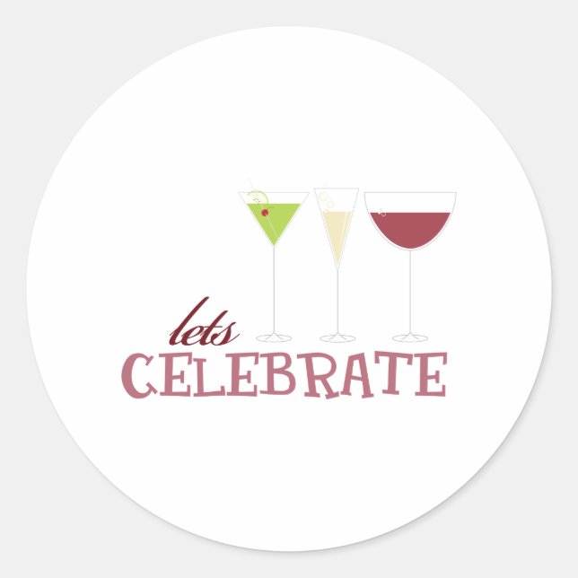 Pegatina Redonda Celebremos (Anverso)