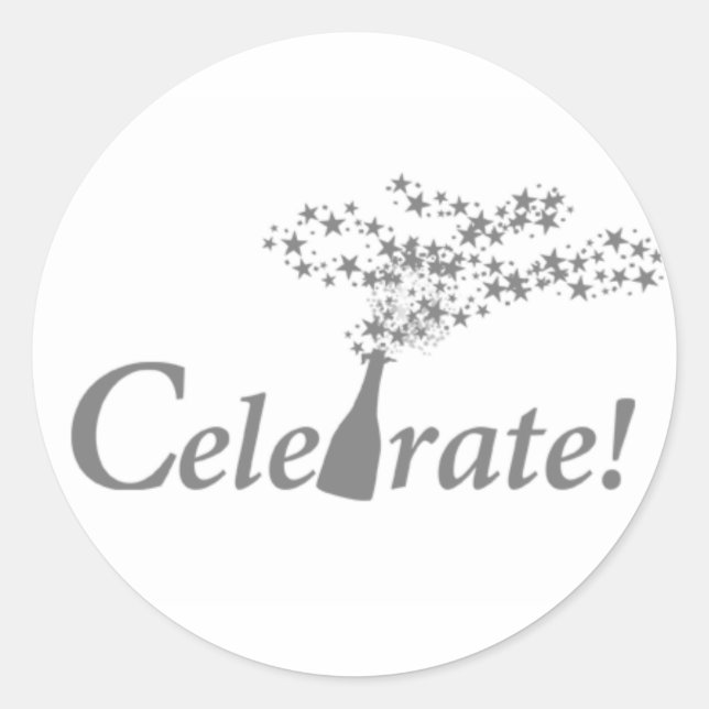 Pegatina Redonda ¡Celebren! (Anverso)