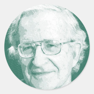 Pegatina Redonda celebridades noam chomsky 2