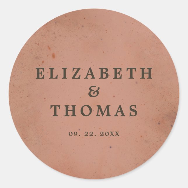 Pegatina Redonda Celestial Floral Galaxy Starry Night Pink Wedding (Anverso)