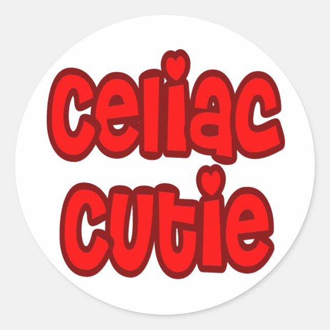 Pegatina Redonda Celiac Cutie (Anverso)
