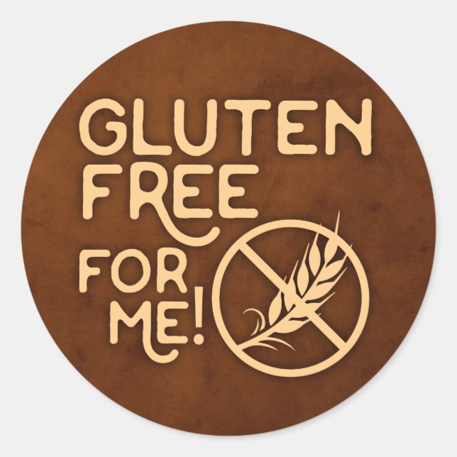 PEGATINA REDONDA CELIAC "GRAIN LIBRE" "GLUTEN LIBRE" (Anverso)