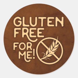 PEGATINA REDONDA CELIAC "GRAIN LIBRE" "GLUTEN LIBRE"