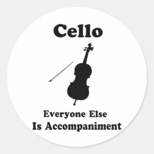 Pegatina Redonda Cello Gift