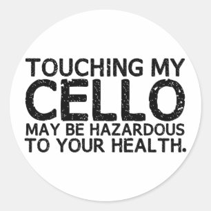 Pegatina Redonda Cello Hazard