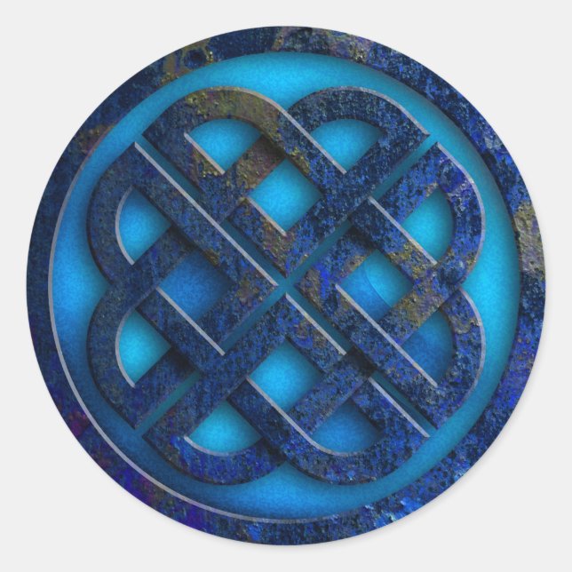 Pegatina Redonda celtic anudas (Anverso)