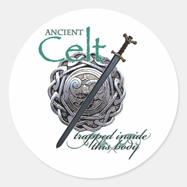 Pegatina Redonda Celts antiguos (Anverso)