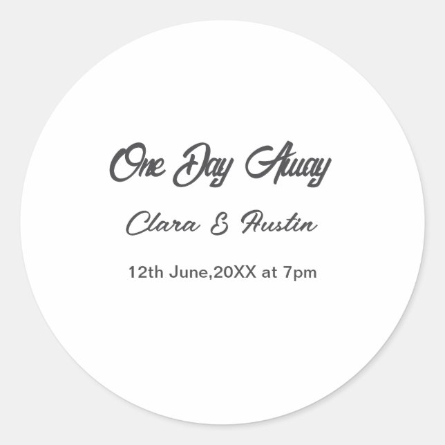 Pegatina Redonda Cena de ensayo Un día antes de la noche anterior n (Anverso)