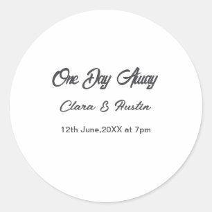 Pegatina Redonda cena de ensayo un día antes la noche antes nombre 