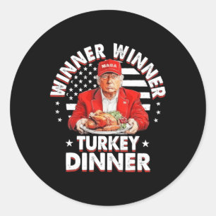 Pegatina Redonda Cena en Turquía que ganó el premio Trump de humor 