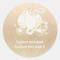 Cenicienta Princesa Carruaje Dorado Sticker Elegan