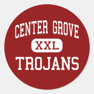 Pegatina Redonda Center Grove - Troyanos - High - Greenwood Indiana