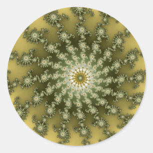 Pegatina Redonda Centerpoint - Fractal