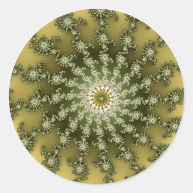 Pegatina Redonda Centerpoint - Fractal (Anverso)