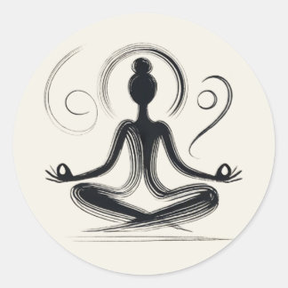 Pegatina Redonda Centrado