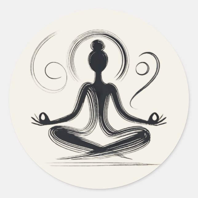 Pegatina Redonda Centrado (Anverso)