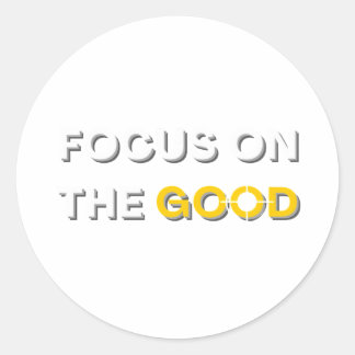 Pegatina Redonda Centrarse en el buen diseño del texto