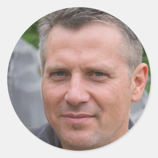 Pegatina Redonda Centrarse en lo bueno