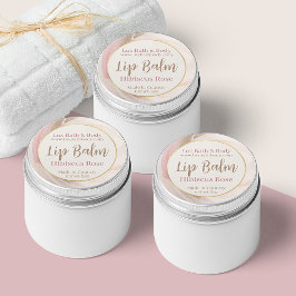 Pegatina Redonda Cepilepillo rosa neutro Lámpara de labio hembra do