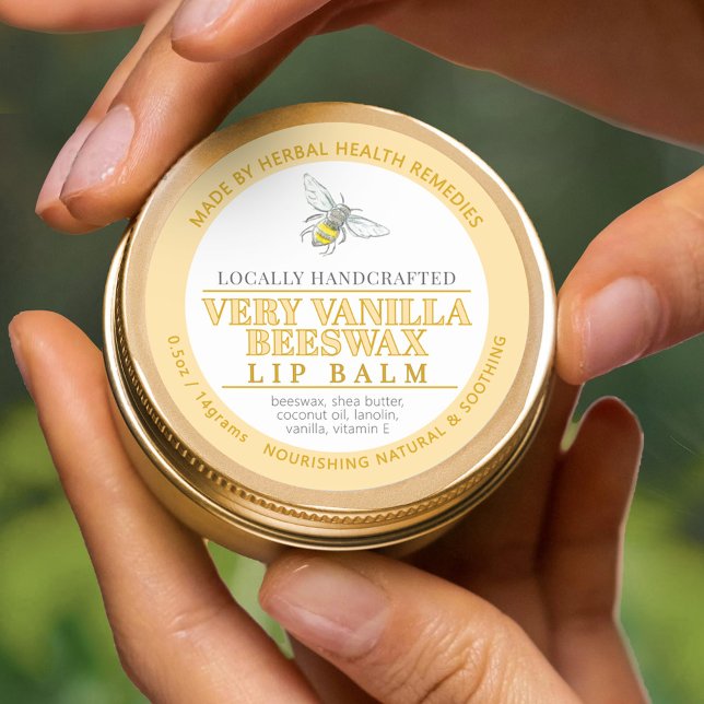 Pegatina Redonda Cera de abeja de vainilla labio bálsamo salmuera t (Subido por el creador)
