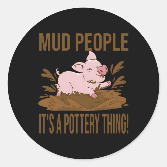 Pegatina Redonda Cerámica para (Anverso)