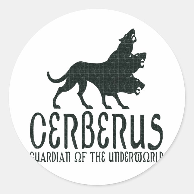 Pegatina Redonda Cerberus (Anverso)